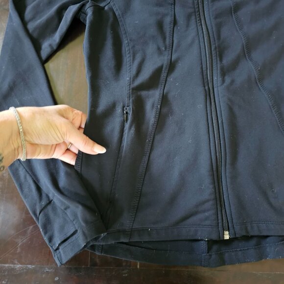 Athleta Women's Black Zip up Workout Top Jacket hooded size XS - Picture 5 of 10
